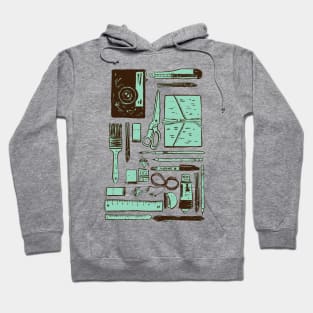 Artist Tools Pattern Hoodie